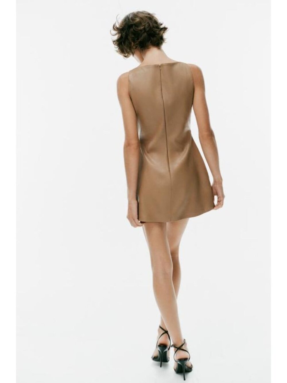 ZARA FAUX LEATHER MINI DRESS 4764/201/704